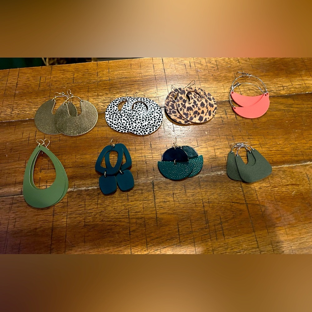 Nickel and Suede leather earring lot